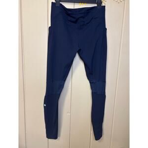Lululemon Men's navy tights textured panels XL side pockets inside drawstring